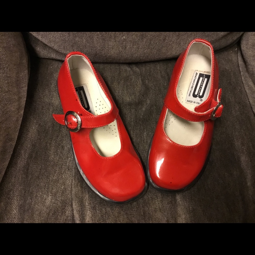 Girls Red Patent Mary Janes
